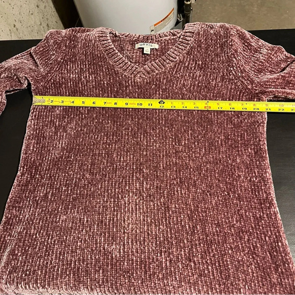 Orvis Sweater Womens L Pink Chenille V Neck Pullover Comfy Cozy - Picture 7 of 8